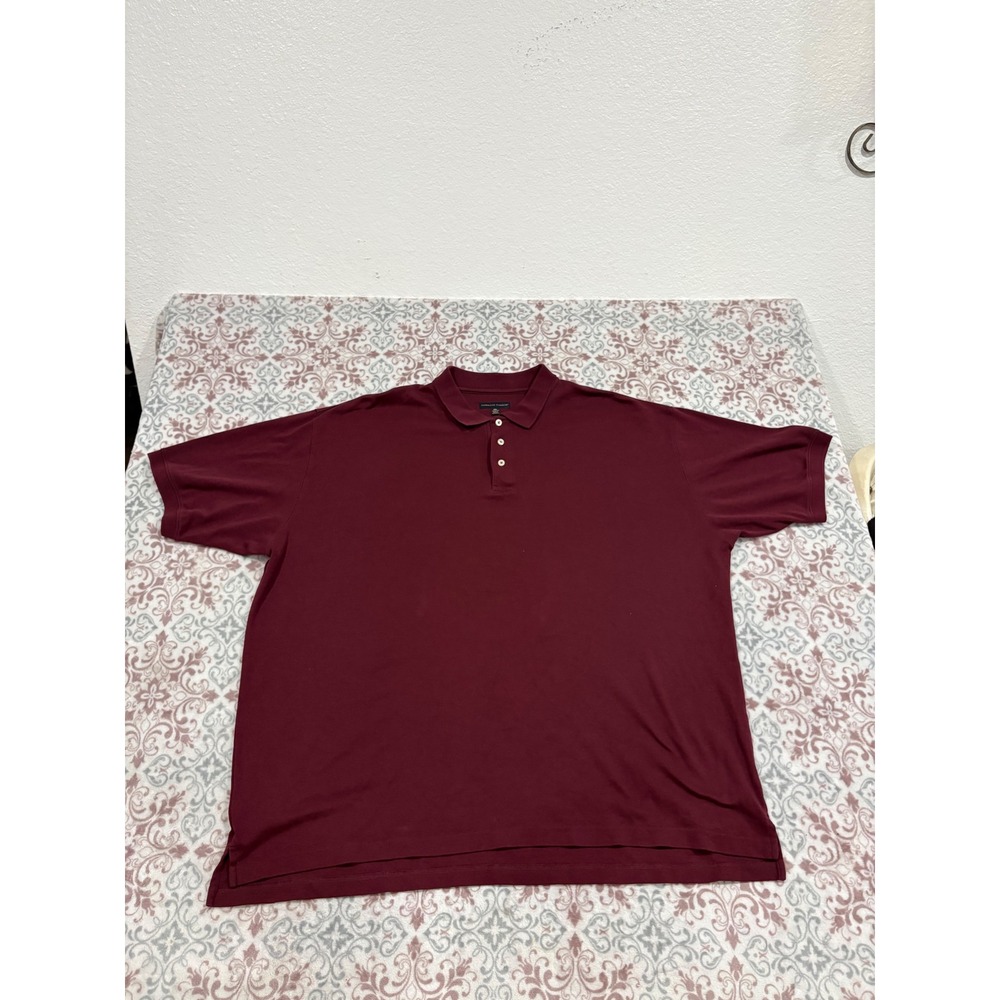 Cambridge Classics Mens XXL Burgundy Maroon 100% Cotton Short Sleeve Polo Shirt